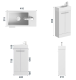 Clarity Compact white floorstanding vanity unit and basin 410mm