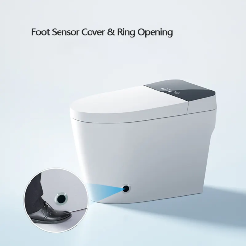 Self cleaning one piece wc toilet bowl automatic intelligent toilet bidet smart toilet-Auto Open Seat