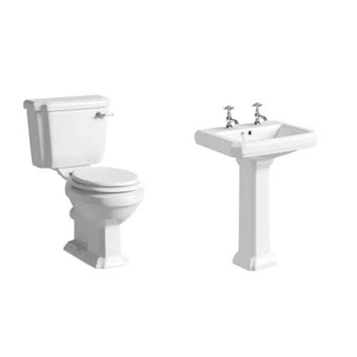 Astley Traditional Suite, Close Coupled Toilet, Basin and Full Pedestal